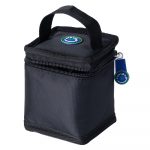 Coolpod Freezable Yoghurt Cooler Bag in black, featuring built-in ice packs to keep yoghurt cool for hours, perfect for on-the-go use.