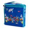 Coolpod freezable sandwich bag with a vibrant ocean design featuring sea creatures, perfect for keeping snacks cool for up to 8 hours, ideal for school or travel.