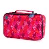 Coolpod freezable rectangular lunch cooler bag in vibrant pink with heart patterns, keeps food cold.