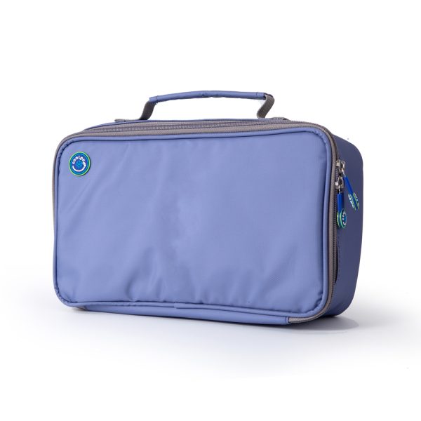 Coolpod freezable rectangular lunch cooler bag in solid blue, perfect for keeping your meals fresh and cool on the go.