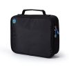 Coolpod Freezable Bento Cooler Bag Regular in black with matching zippers and handle, featuring Coolpod branding on the front.