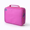 Coolpod Freezable Bento Cooler Bag Regular in pink with matching zippers and handle, featuring Coolpod branding on the front.