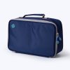 Coolpod Freezable Rectangular Lunch Cooler Bag in navy blue with grey accents, featuring insulated interior and durable design for keeping food cool on the go.