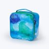 Freezable Regular Square Lunch Cooler Bag- Abstract Watercolour/Mint