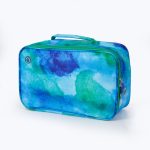 Freezable Rectangular Lunch Cooler Bag - Abstract Watercolour/Mint