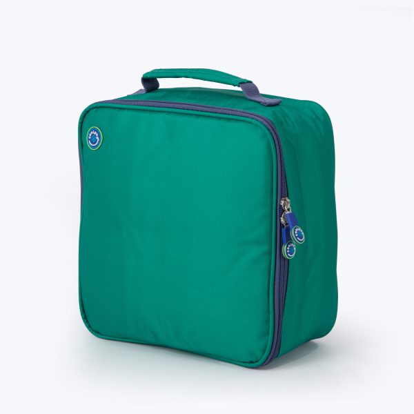 Freezable Large Square Lunch Cooler Bag- Mint/Marlin